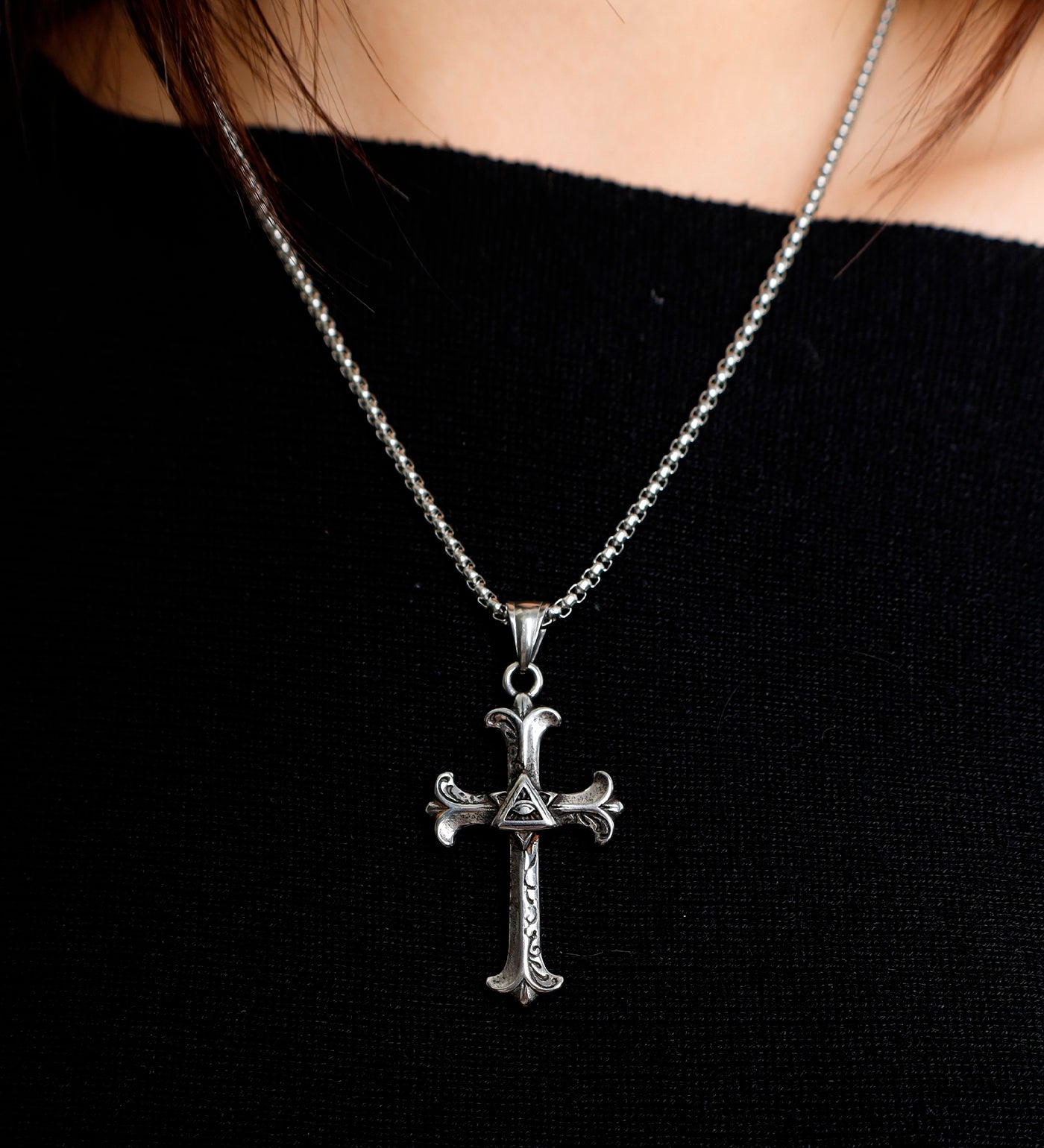 服/ファッション ALCHEMY GOTHIC: Illuminati Cross Pendant Alchemy Gothic Illuminati Cross Pendant w/Necklace : Alchemy Carta