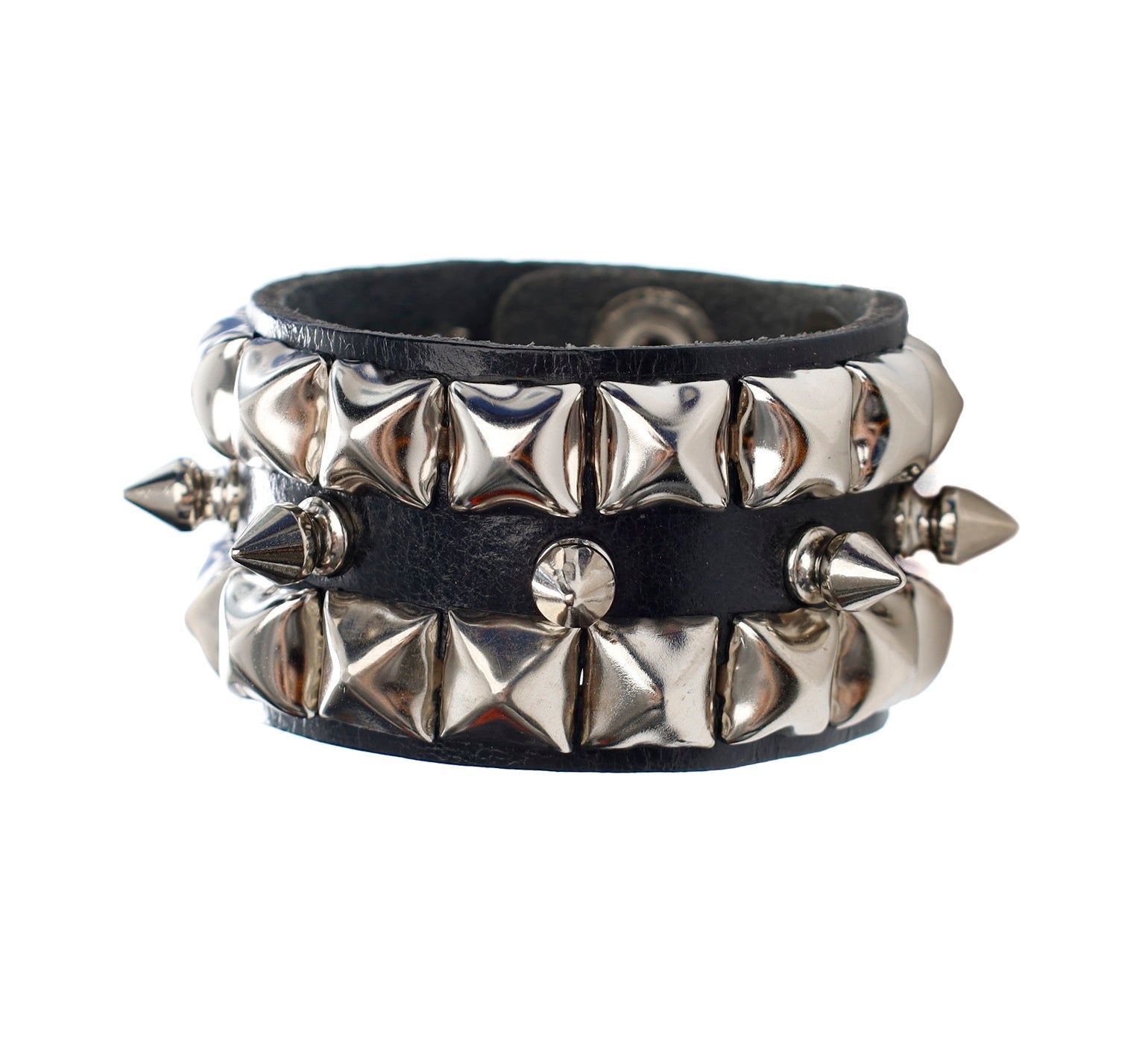 Amazon.com: amscan 840713 Spike and Skull Studded Bracelet | 1 Piece,  Black/Silver, 5