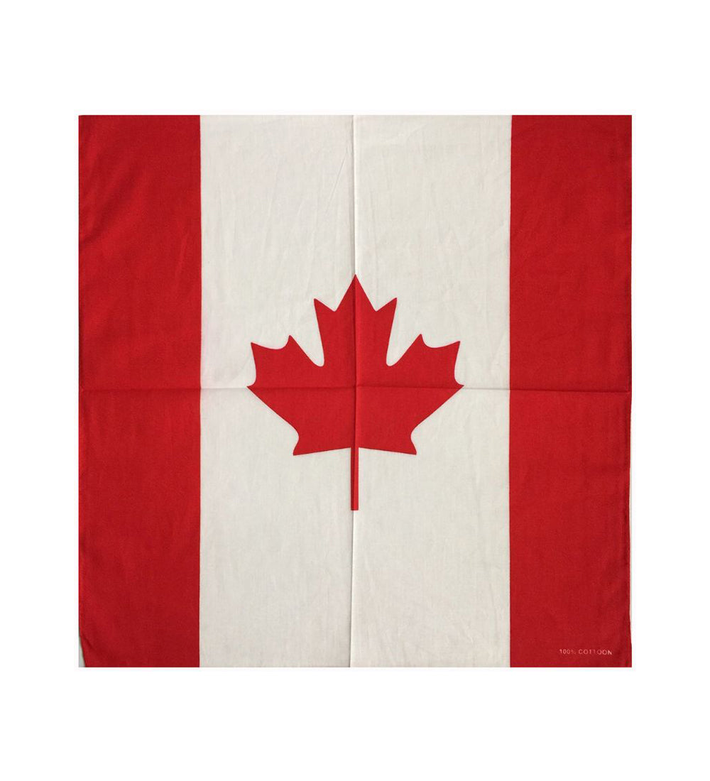 thumbnail image 2 of 22x22 Canada Maple Leaf Bandana | Red White Unisex Bandanna | RFCO 2 of 2